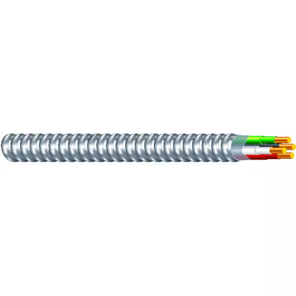 12/3 X 250 Ft. Solid CU MC (Metal Clad) Armorlite Cable