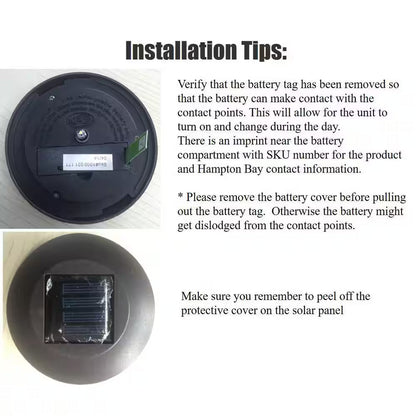 55 Lumen Black LED Weather Resistant Outdoor Solar Spot Light with Adjustable Head