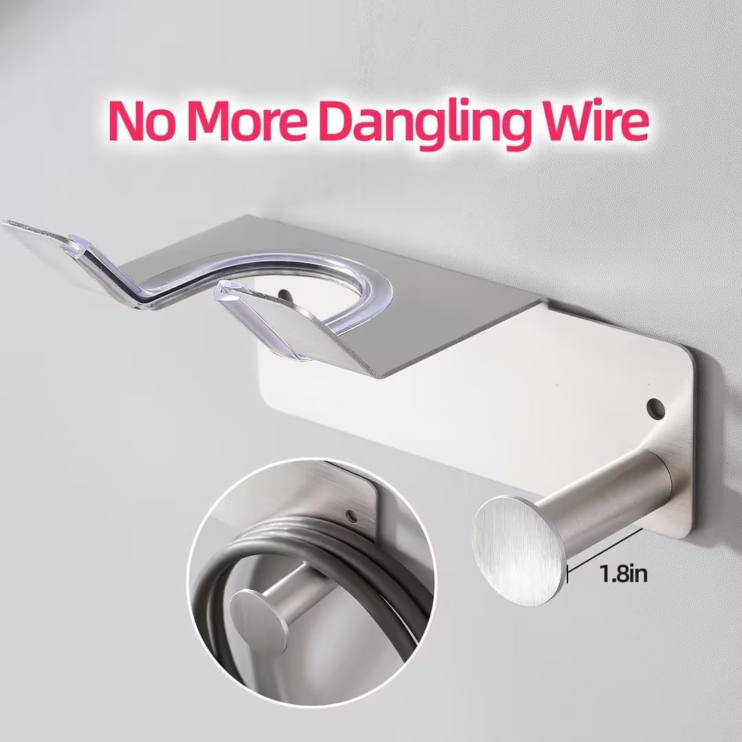 Hair Dryer Holder, Hair Dryer Holder Wall Mounted, Self Adhesive Blow Dryer Holder, Stainless Steel Dyson Hair Dryer Holder, Hairdryer Holder for Bathroom