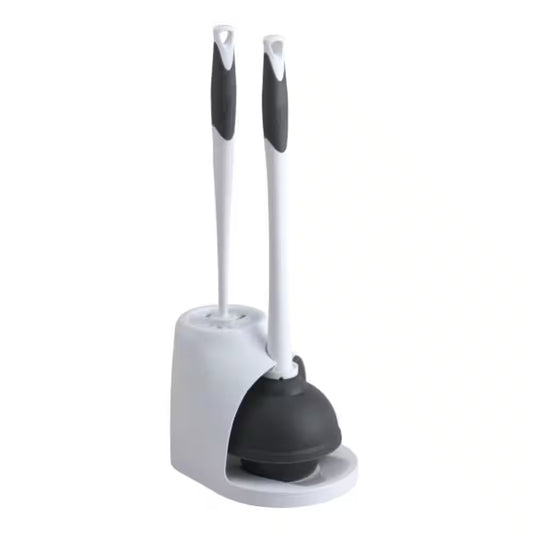 Toilet Brush and Holder Plunger and Bowl Brush Combo (1-Pack)