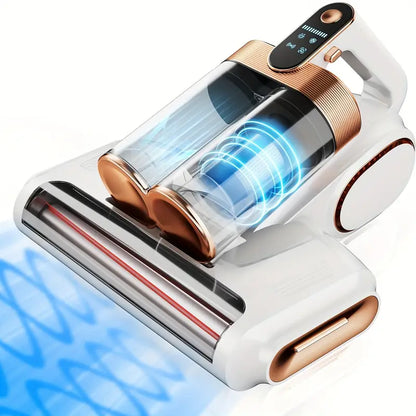 18 kPa Mattress & Upholstery Vacuum Cleaner – Handheld Double-Cup Vacuum with UVC, Hot Air Sterilization & High-Heat Drying