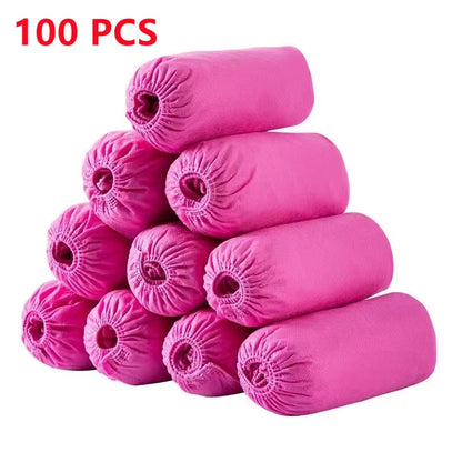 Disposable Boot Shoe Covers 100 Count Foot Booties Shoe Coverings Non Slip Shoe & Boot Covers for Indoor Outdoor Home Workplace