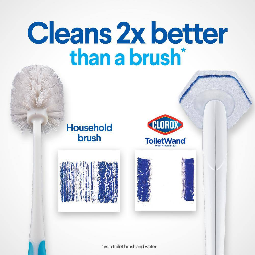 Toiletwand Disinfecting Disposable Toilet Cleaning System Storage Caddy and 16 Disinfecting Refill Heads