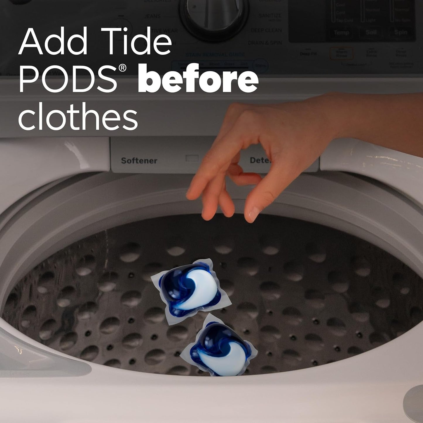 PODS Laundry Detergent Pacs, 3-In-1 Stain Remover, Odor Fighter, Color Protector, 112 Count, HE Compatible, Spring Meadow Scent