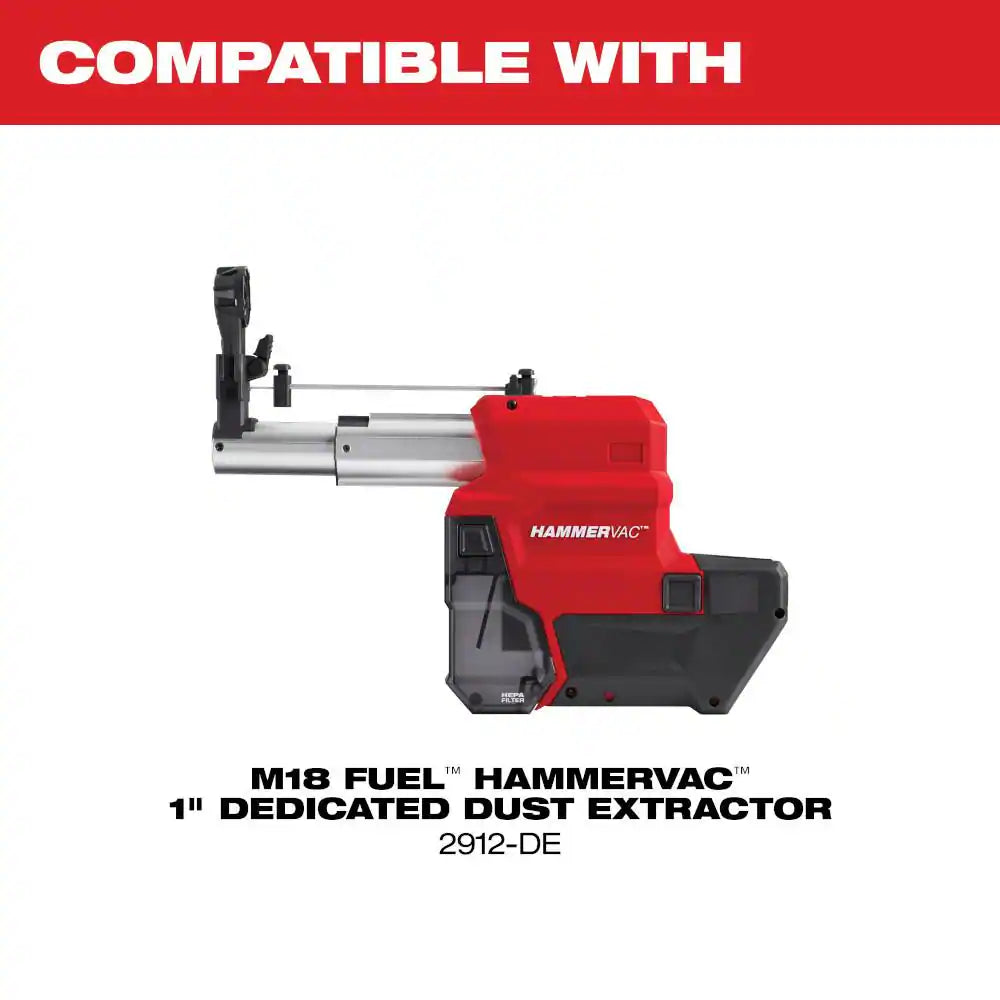 M18 FUEL 18V Lithium-Ion Brushless 1 In. Cordless Sds-Plus Rotary Hammer Kit with Two 6.0 Ah Batteries, Hard Case