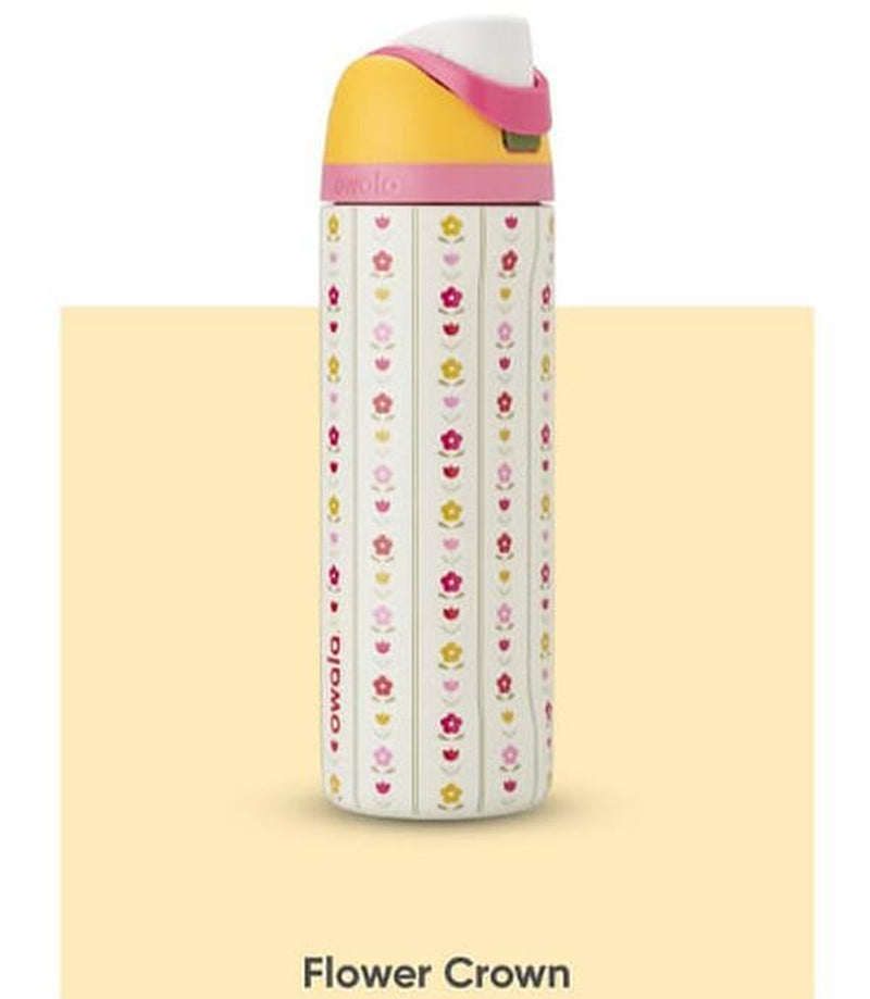 Owala Freesip 32Oz – Urban Outfitters Edition, Flower Crown, Tea Time Pink Hydration Bottle, Pillow Fight Cherry, Candy Coated