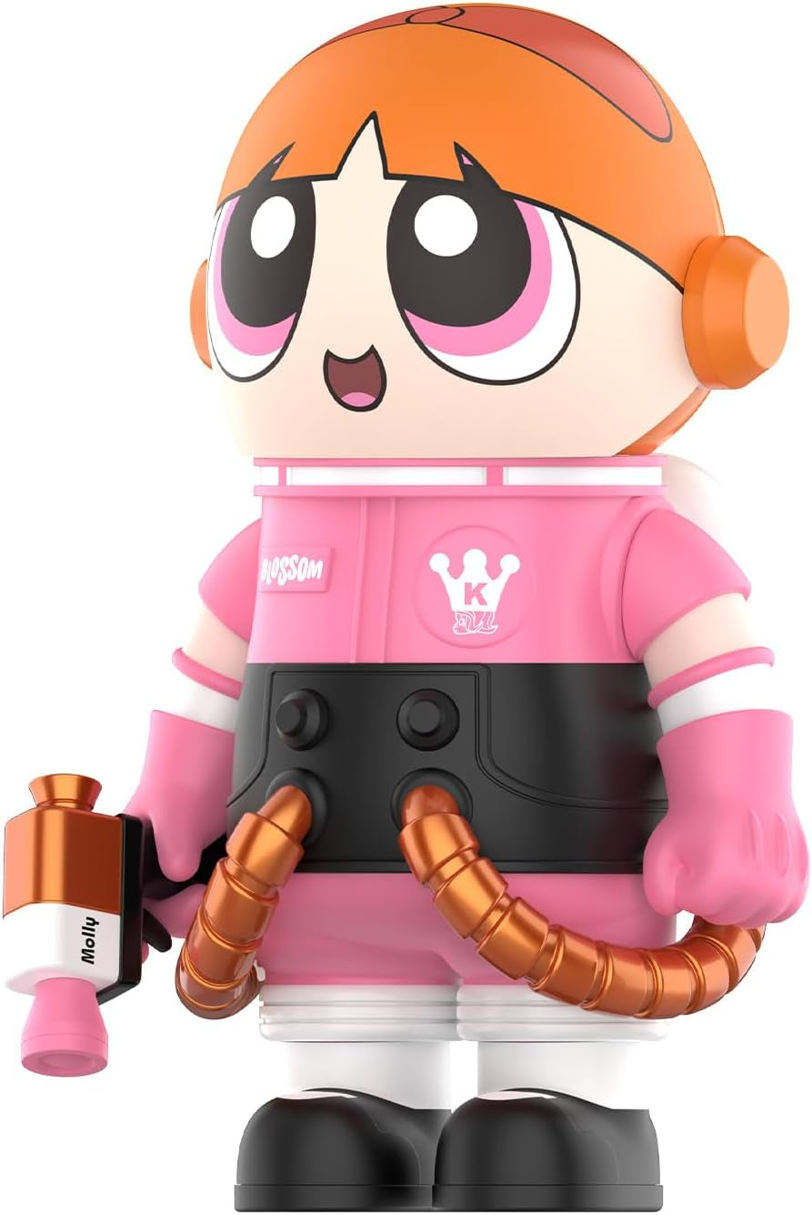 MEGA Space Molly 400%+100% the Powerpuff Girls-Blossom Collection Figurine, 400%: 11.8 Inch+100%: 2.76 Inch Height, Toys for Modern Home Décor, Collectible Art Toy