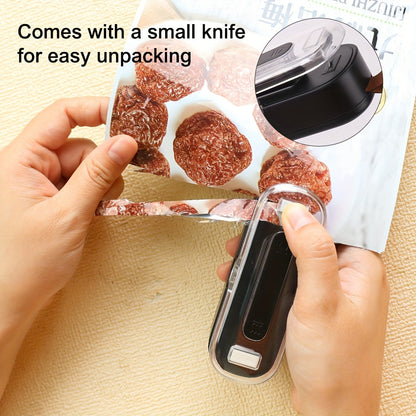 Compact 2-in-1 Mini Bag Sealer & Cutter | Portable Heat Vacuum Sealer for Plastic Bags | Ideal for Food Storage, Snacks, Cookies – Black