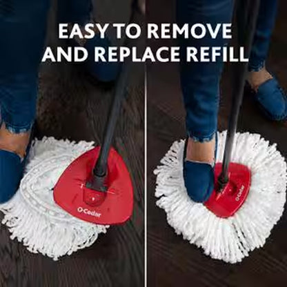 Easywring Spin Mop Head Replacements, Machine Washable Microfiber Refills (2-Pack)