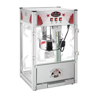 Commercial 16 Oz. Majestic Silver Countertop Popcorn Machine