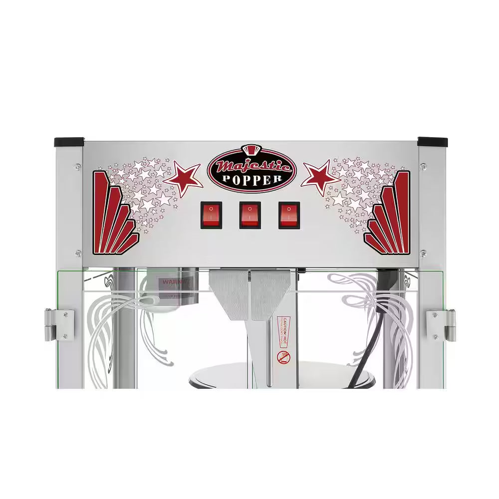 Commercial 16 Oz. Majestic Silver Countertop Popcorn Machine