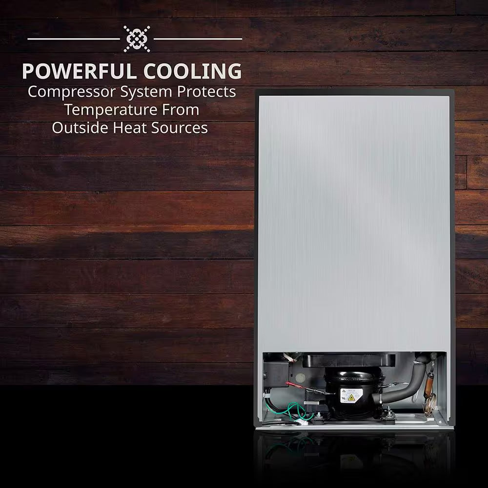 Dual Zone 33-Bottle Freestanding Wine Cooler Refrigerator with Lock in Black