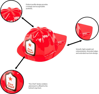 12 Pack Firefighter Children'S Helmet Party Supplies for Kid'S Costume Accessory