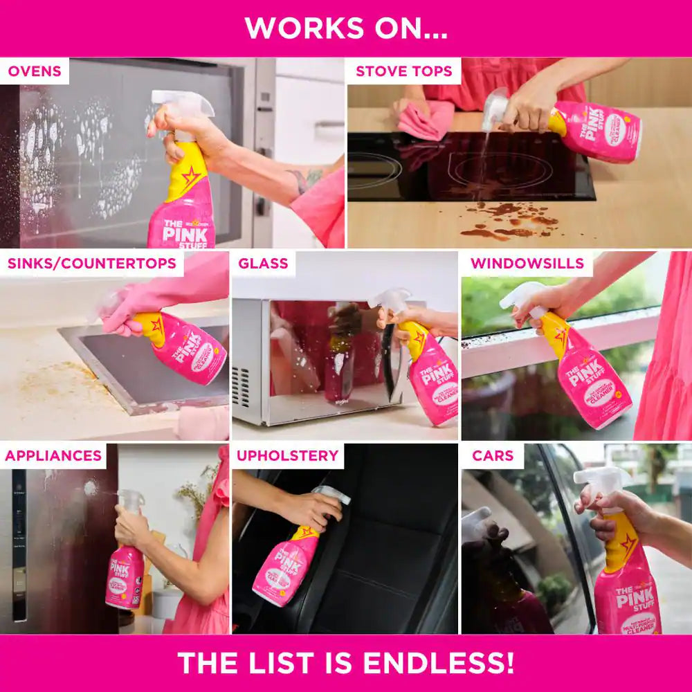 500 G Cleaning Paste, 750 Ml Multi-Purpose Liquid Cleaner, 750Ml Bathroom Foam Cleaner, and 750Ml Cream Cleaner Bundle