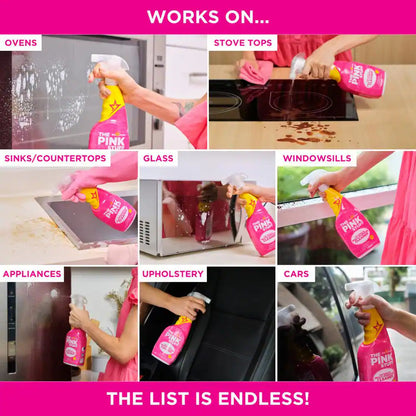 500 G Cleaning Paste, 750 Ml Multi-Purpose Liquid Cleaner, 750Ml Bathroom Foam Cleaner, and 750Ml Cream Cleaner Bundle