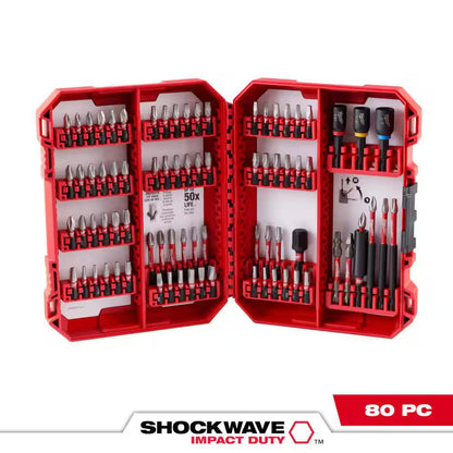 SHOCKWAVE Impact-Duty Alloy Steel Screw Driver Bit Set (80-Piece)