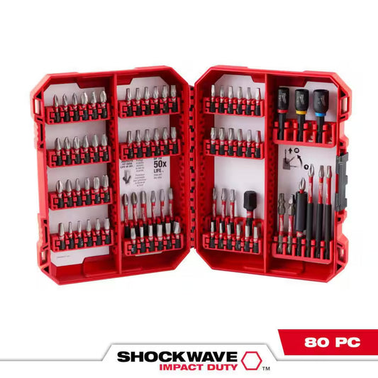 SHOCKWAVE Impact-Duty Alloy Steel Screw Driver Bit Set (80-Piece)