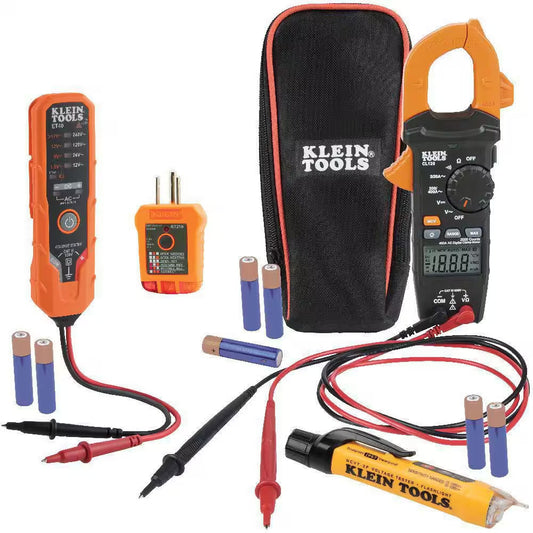 400 Amp Digital Clamp Meter Electrical Testet Set, Non-Contact Voltage Tester, Recepticle Tester and Voltage Tester