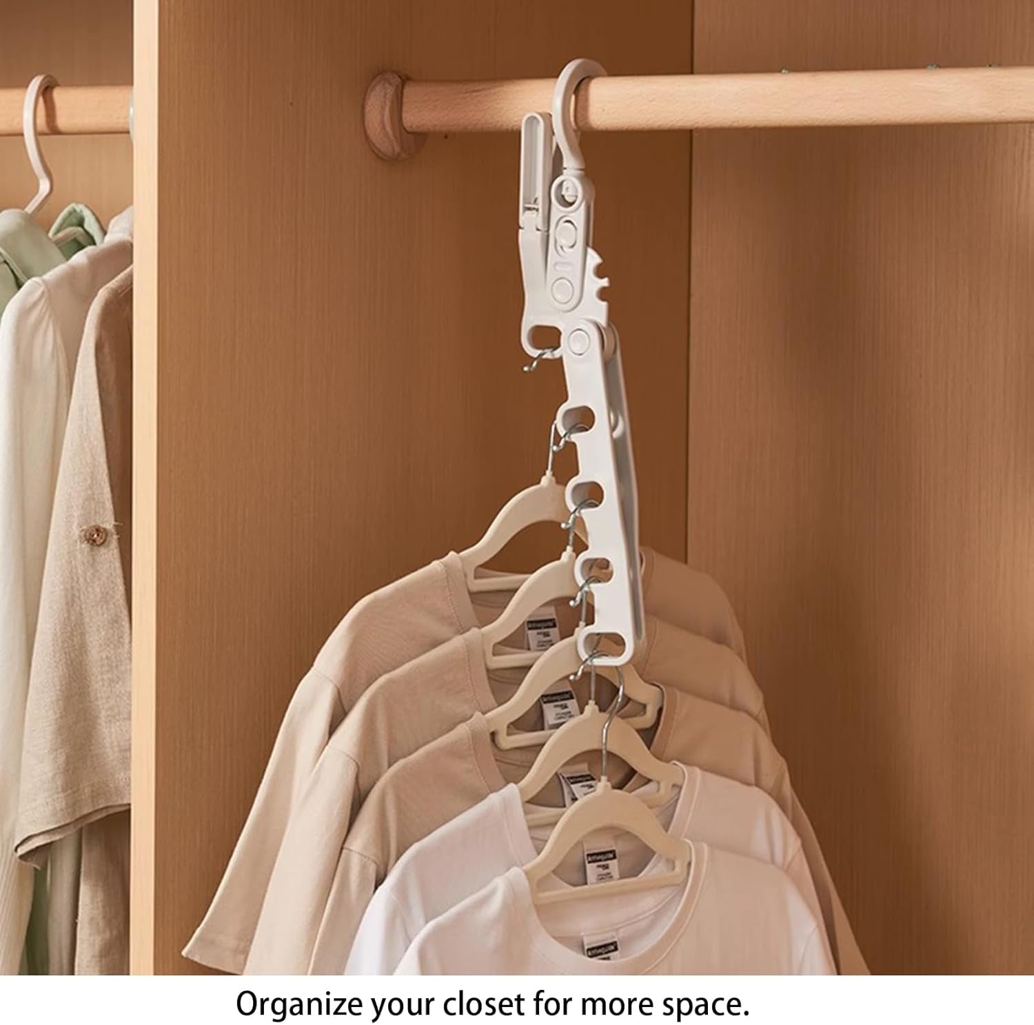 1Pc Portable Folding Clothes Drying Rack and 5 Pcs Foldable Hangers Which Is a Great Combo for Travel, Hotels, Camping, with a Large Storage Bag