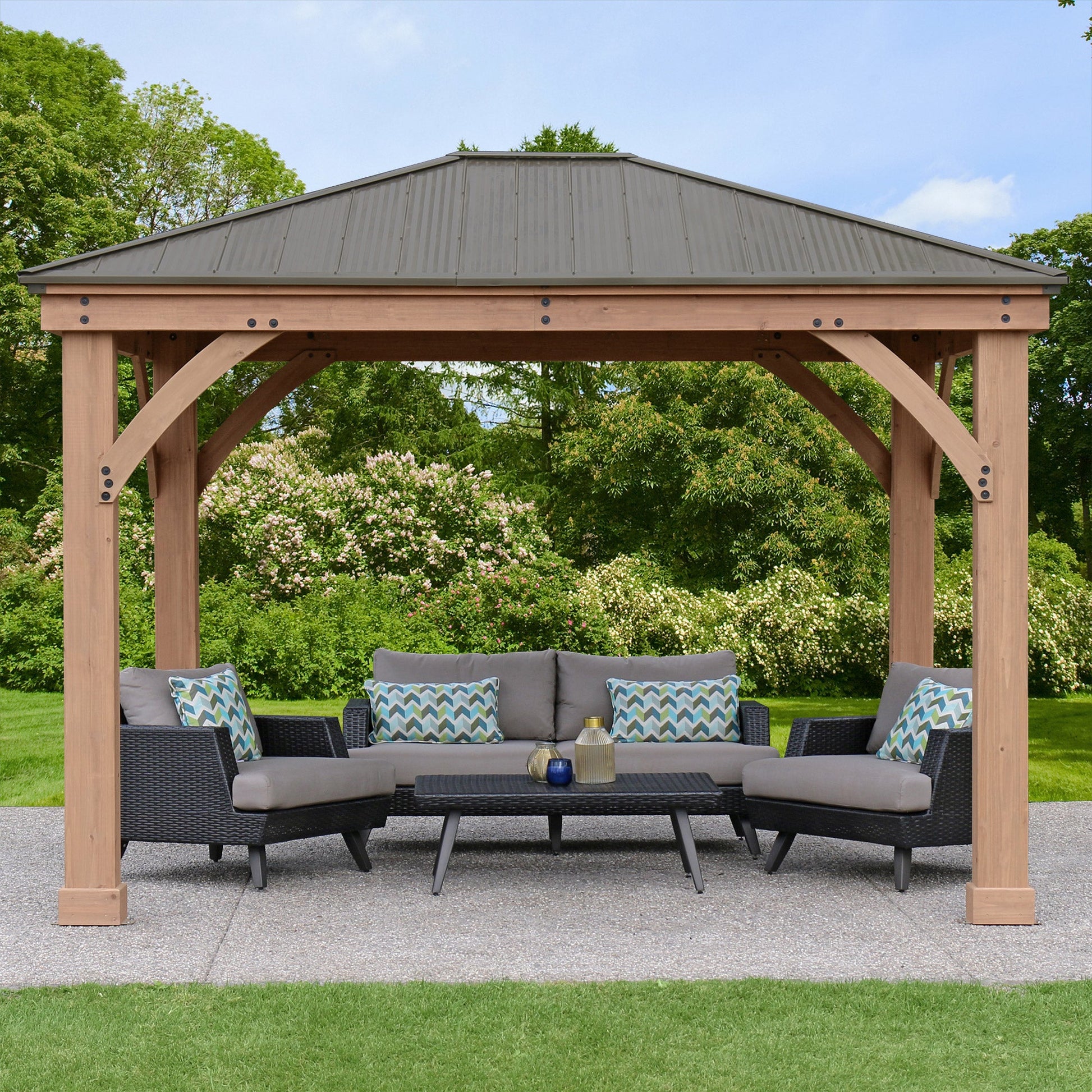 12' X 10' Gazebo with Aluminum Roof