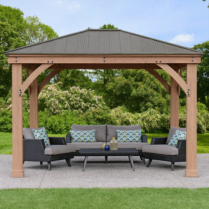 12' X 10' Gazebo with Aluminum Roof