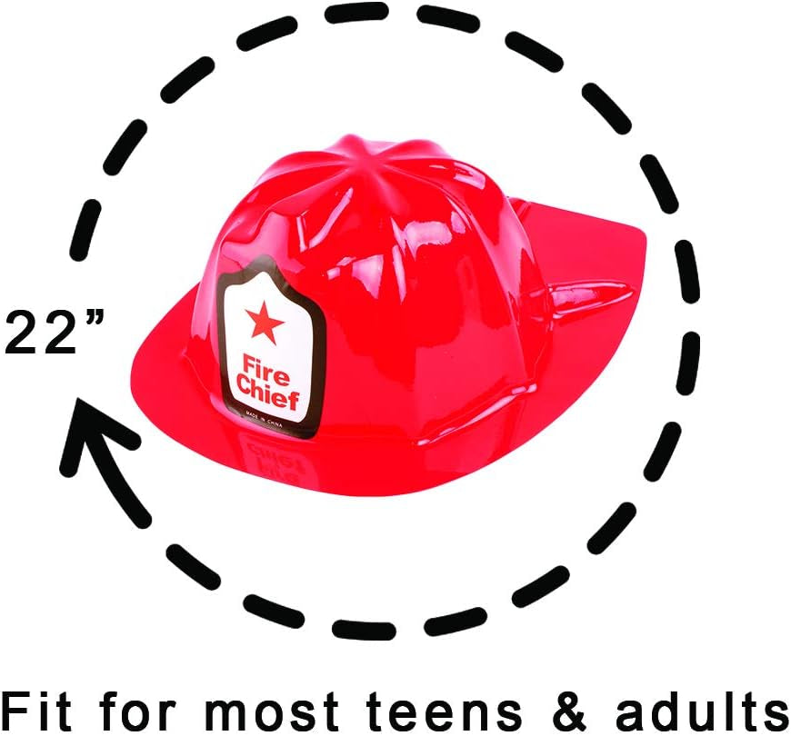 12 Pack Firefighter Children'S Helmet Party Supplies for Kid'S Costume Accessory