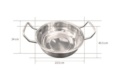 Hauscook Stainless Steel Double Handle Pot