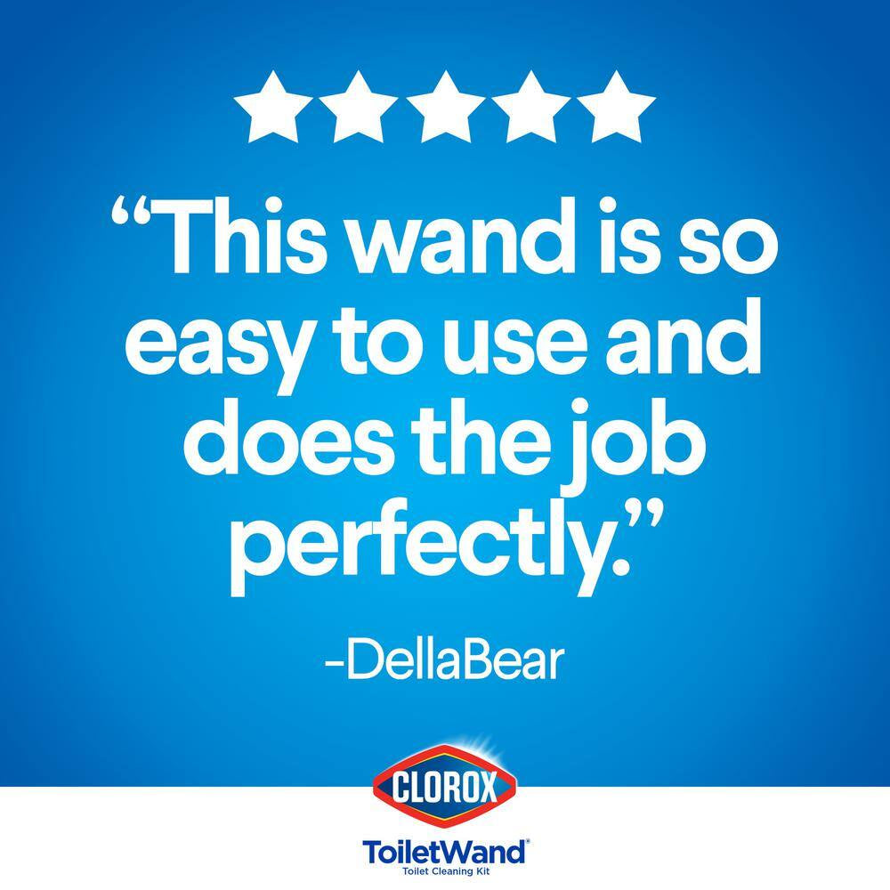 Toiletwand Disinfecting Disposable Toilet Cleaning System Storage Caddy and 16 Disinfecting Refill Heads