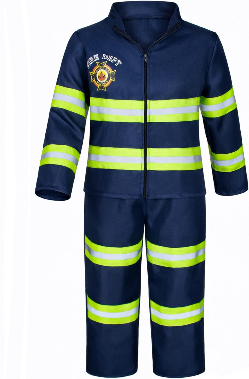 Kid'S Fireman Firefighter Costume Toys with Complete Accessories for Boys and Girls Birthday Halloween Party Dress up Navy Blue 2T 3T