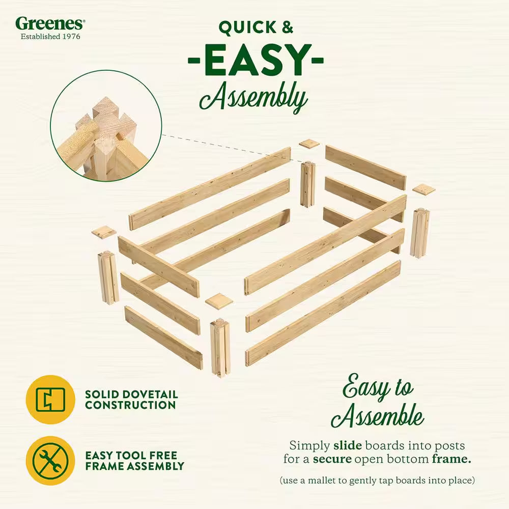 2 Ft. X 4 Ft. X 10.5 In. Original Cedar Raised Garden Bed