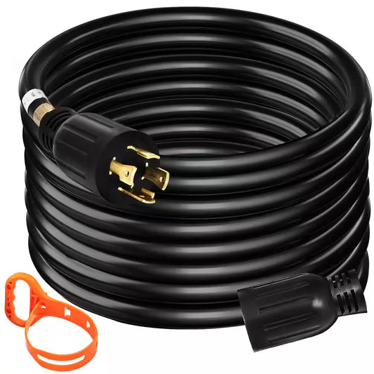50 Ft. Generator Extension Cord 250-Volt 30 Amp Generator Cord UL Listed Generator Power Cord with Twist Lock Connectors