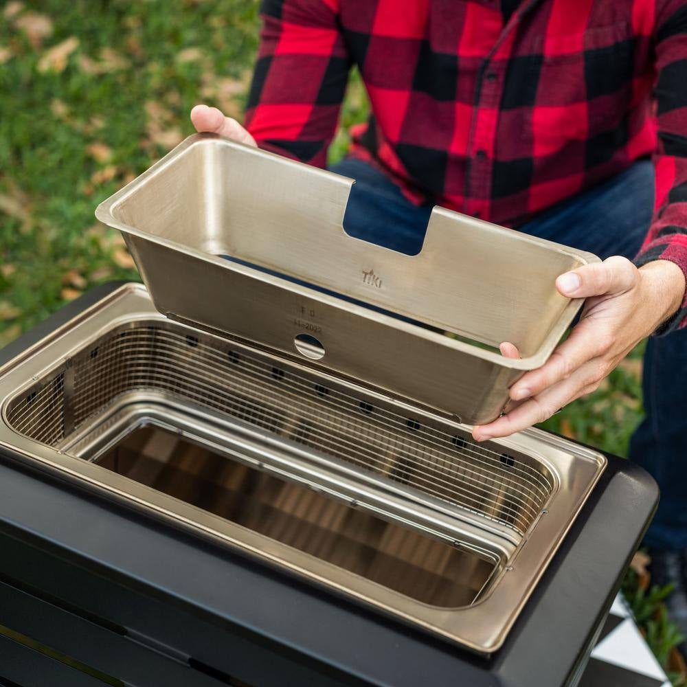 18 In. Retreat Fire Pit Accessory Metal Screen, and 32.9 In. Poker and Heat Deflector (2-Piece)