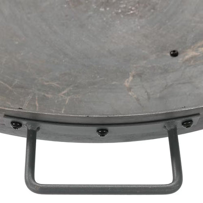 34 In. X 15 In. round Cast Iron Wood Burning Fire Pit Bowl in Steel