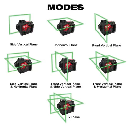 M12 12-Volt Lithium-Ion Cordless Green 250 Ft. 3-Plane Laser Level Kit with Laser Detector
