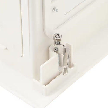 White 1-Gang Cable Pass-Through Plastic Wall Plate TV Multimedia Recessed Box