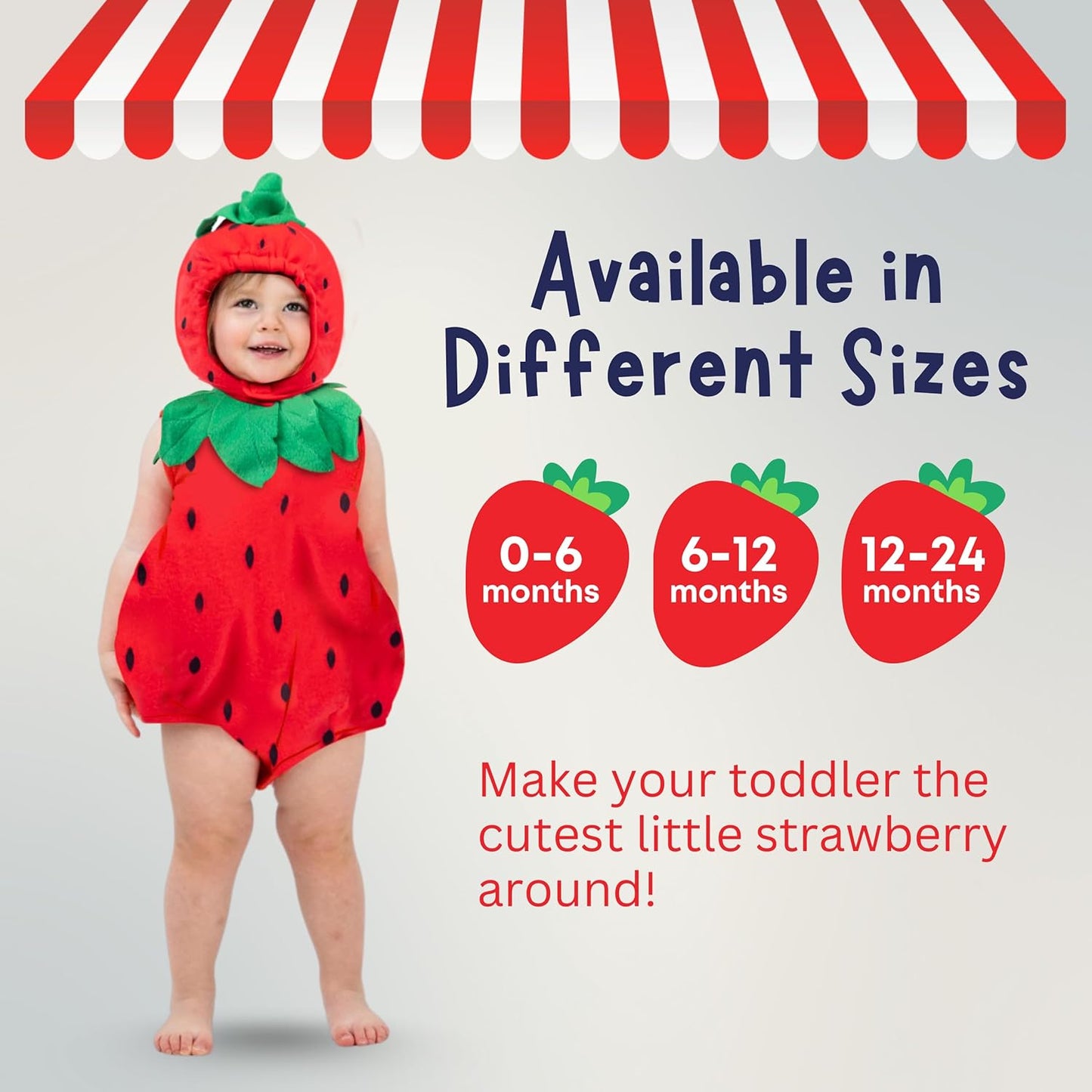 Baby Strawberry Costume - Halloween Strawberry Romper for Girls
