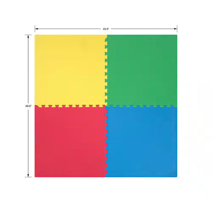 Primary Pastel 24 In. W X 24 In. L X 0.5 In. Thick Foam Exercise\Gym Flooring Tiles (4 Tiles\Case) (16 S. Ft.)