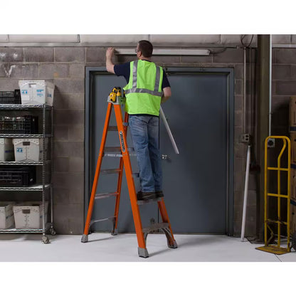 6 Ft. Fiberglass Step Ladder (10 Ft. Reach) with 300 Lbs. Load Capacity, Type IA Duty Rating