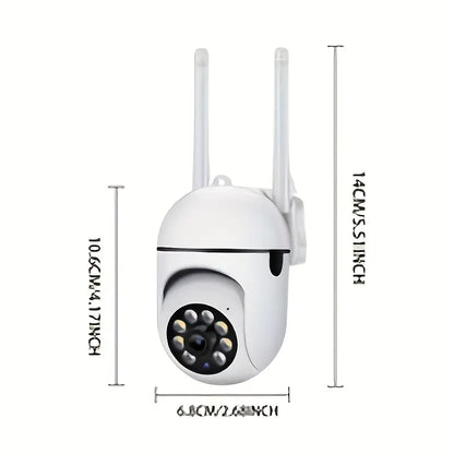 4-Pack Wi-Fi Security Camera System — 1080P Wireless Outdoor/Indoor PTZ Cameras with 360° Panoramic View, Smart PIR Motion, Color Night Vision & Two-Way Audio