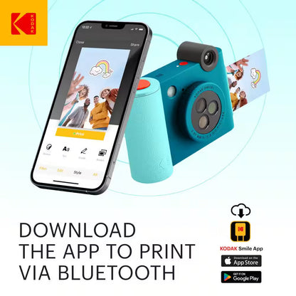 Smile plus Wireless 2X3 Digital Instant Print Camera with Effect Lenses, Blue