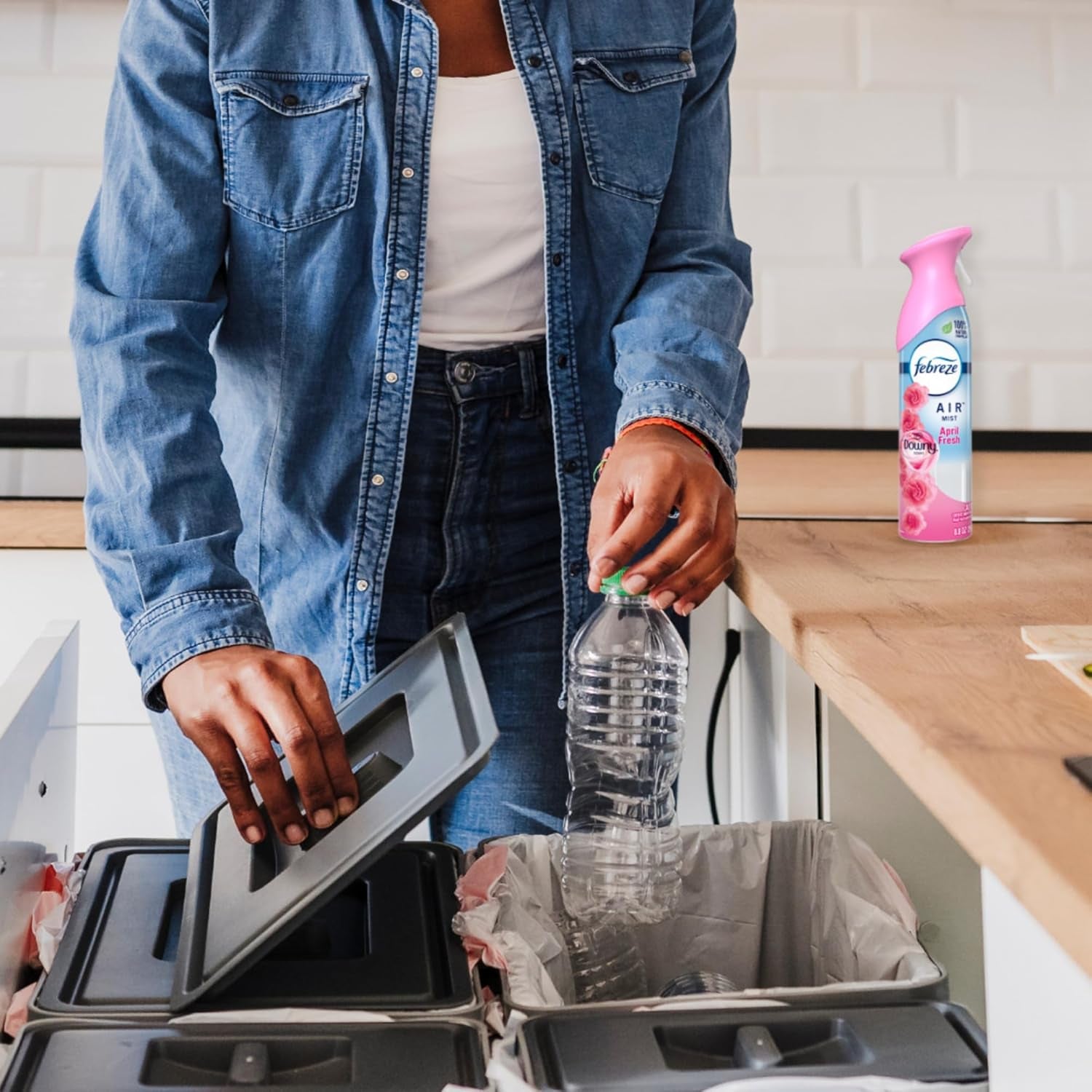 Air Mist Air Freshener Spray, Odor-Fighting Room Spray, Air Fresheners for Home and Bathroom and Kitchen, Aerosol Can, Downy April Fresh Scent, 8.8Oz, 2 Count