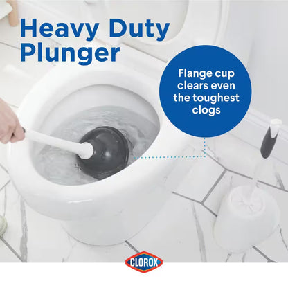 Toilet Brush and Holder Plunger and Bowl Brush Combo (1-Pack)