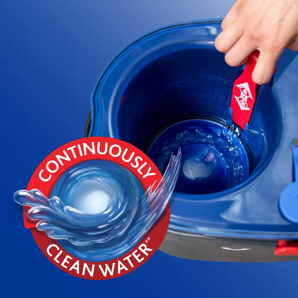 Rinseclean Deep Clean Microfiber Spin Mop, Clean with Clean Water (The Home Depot Exclusive)