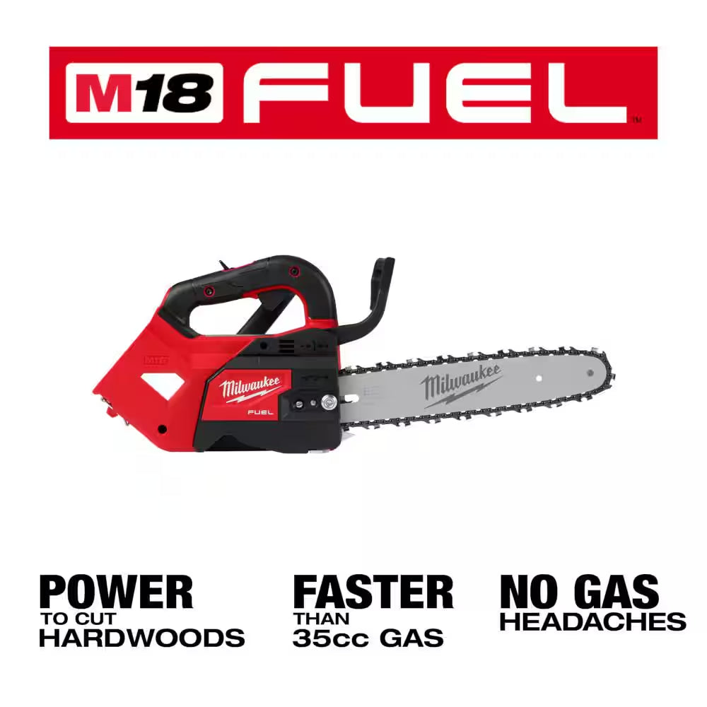 M18 FUEL 12 In. Top Handle 18-Volt Lithium-Ion Brushless Cordless Chainsaw (Tool-Only) W/12 In. Chainsaw Chain
