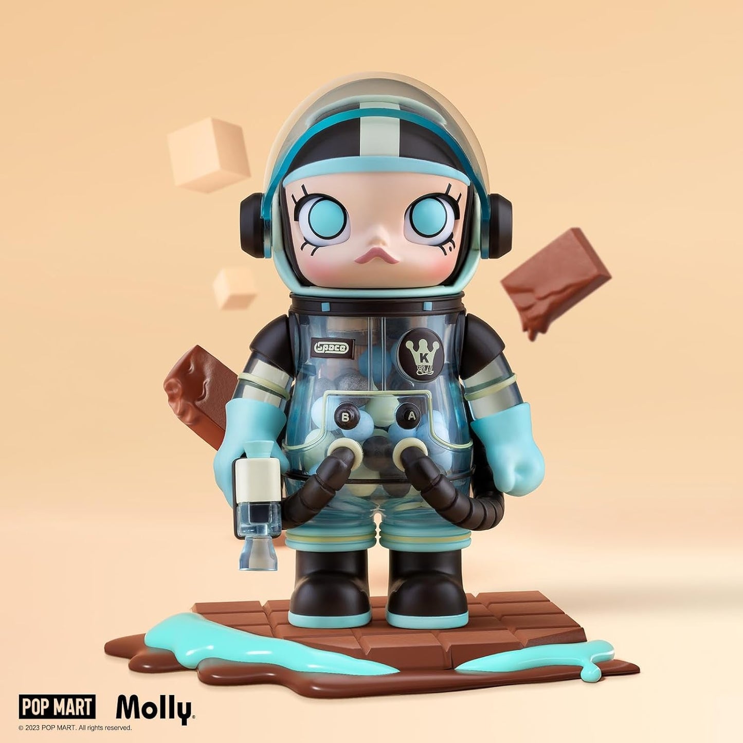 MEGA Space Molly 100% 2-B Blind Box Figures, Random Design Box Toys for Modern Home Decor, Collectible Toy Set for Desk Accessories, 9PC