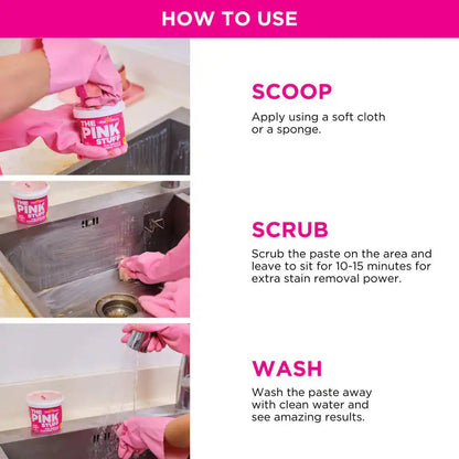 500 G Cleaning Paste, 750 Ml Multi-Purpose Liquid Cleaner, 750Ml Bathroom Foam Cleaner, and 750Ml Cream Cleaner Bundle