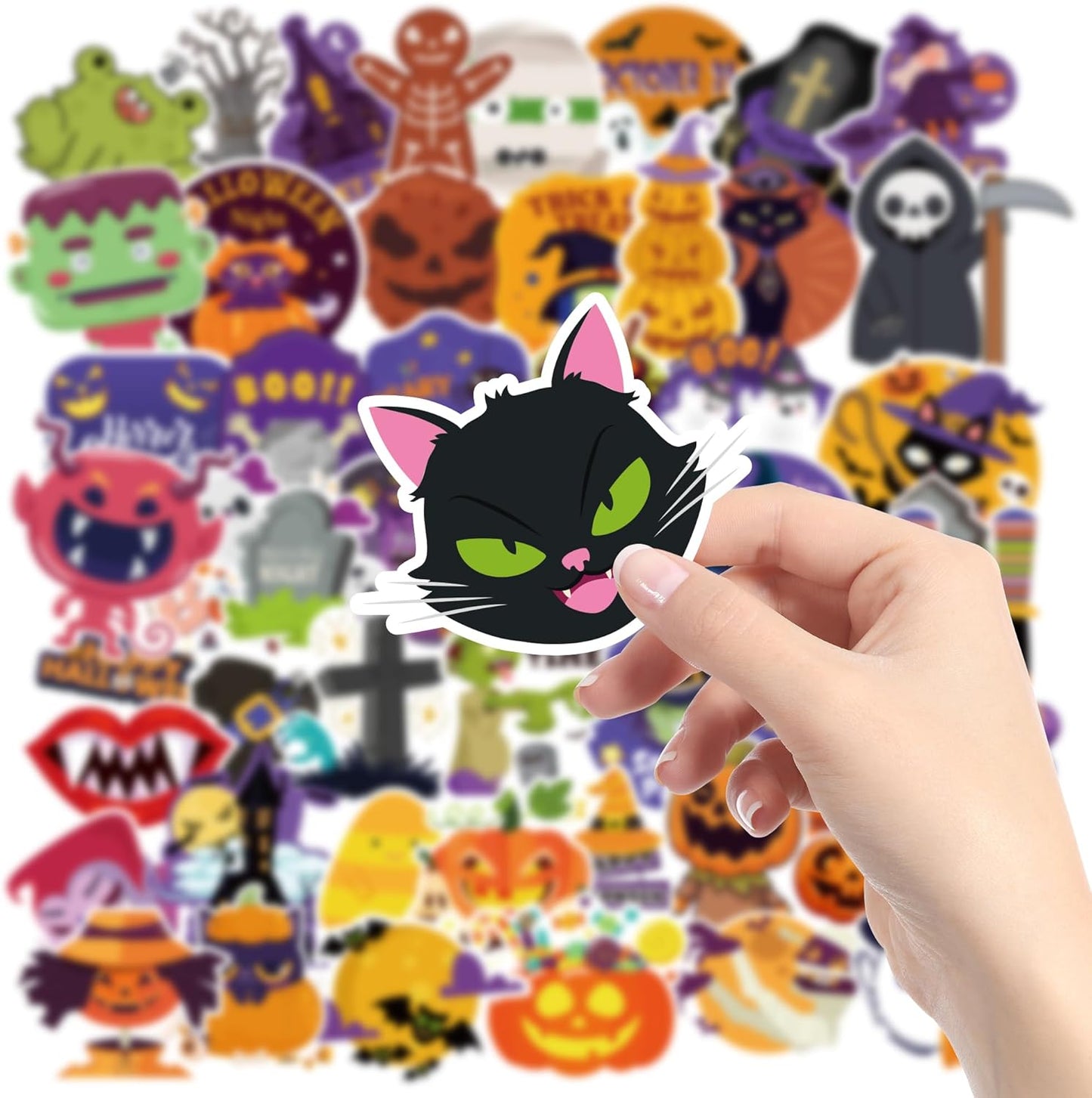 Halloween Stickers | 100 PCS Halloween Party Favors - Halloween Games Toys Gifts Party Supplies - Crafts Accessories Treats Bulk for Classroom