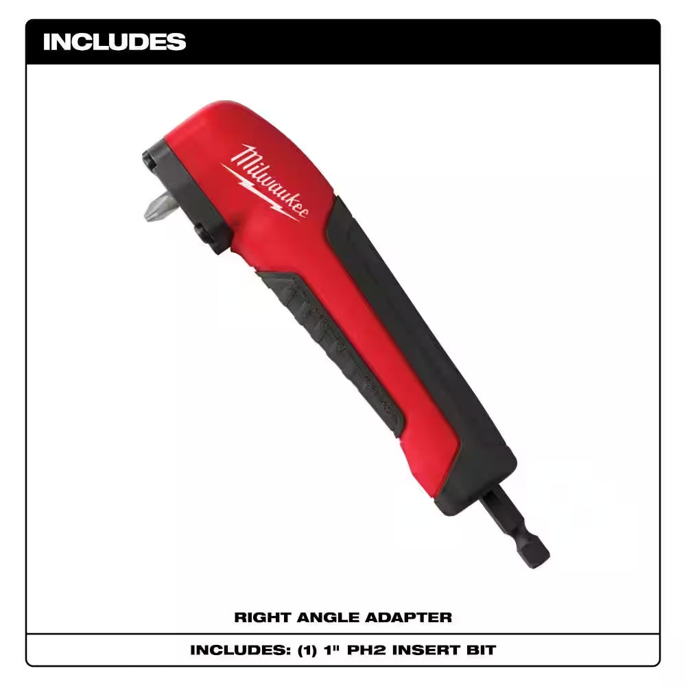 SHOCKWAVE Impact Duty Alloy Steel Screw Driver Bit Set (45-Piece) W/ SHOCKWAVE Right Angle Drill Adapter
