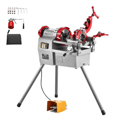 Electric Pipe Threader Machine – 750W, 28RPM – For 1/2" to 2" Pipes
