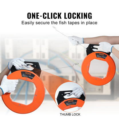 Fish Tape – 240FT x 1/8IN Steel Wire Puller Tool